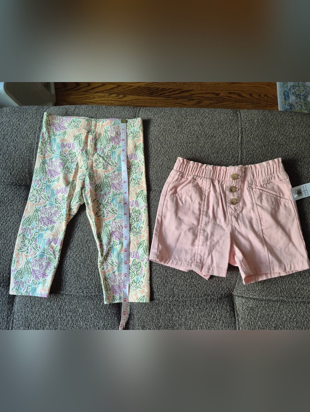 Girls 4T 3/4 Length Leggings & 4T Shorts